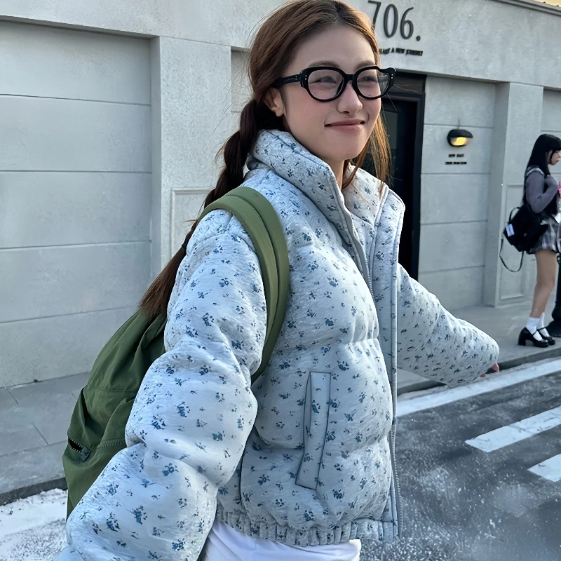 2526#2025年新款棉服女冬短款韩版甜美潮流宽松加厚棉衣洋气棉袄