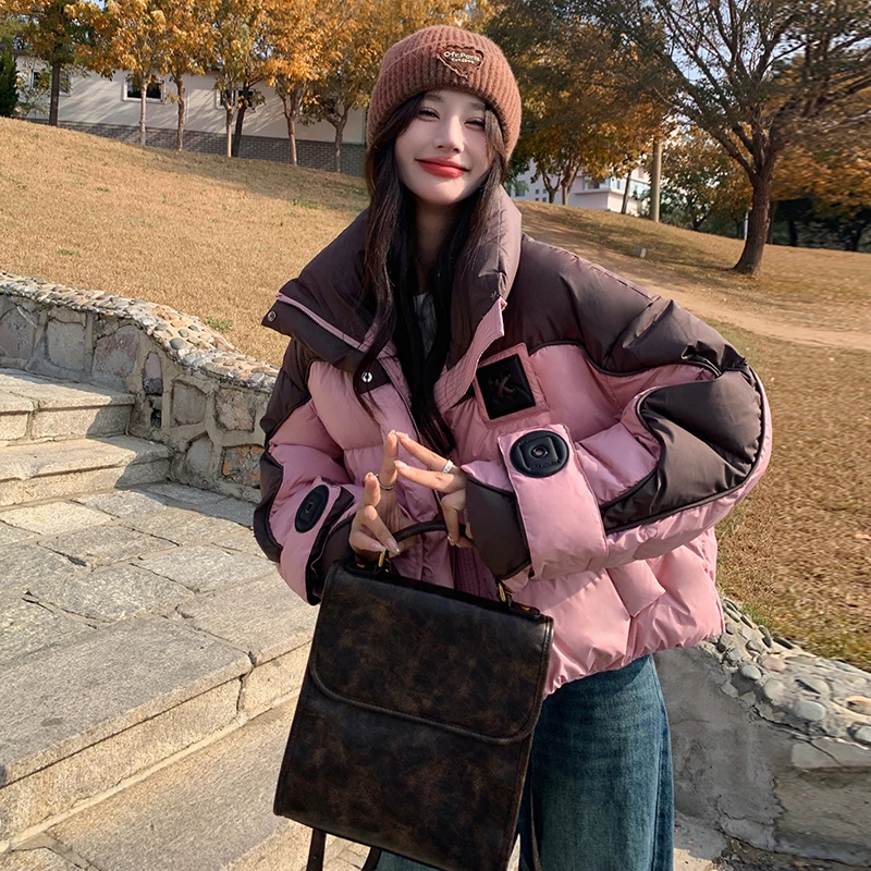 2502#新款棉服女冬短款宽松加厚棉衣潮流棉袄面包服时尚休闲外套