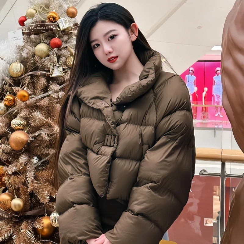 2505#新款女冬短款棉服宽松加厚棉袄美式复古小个子休闲棉衣外套