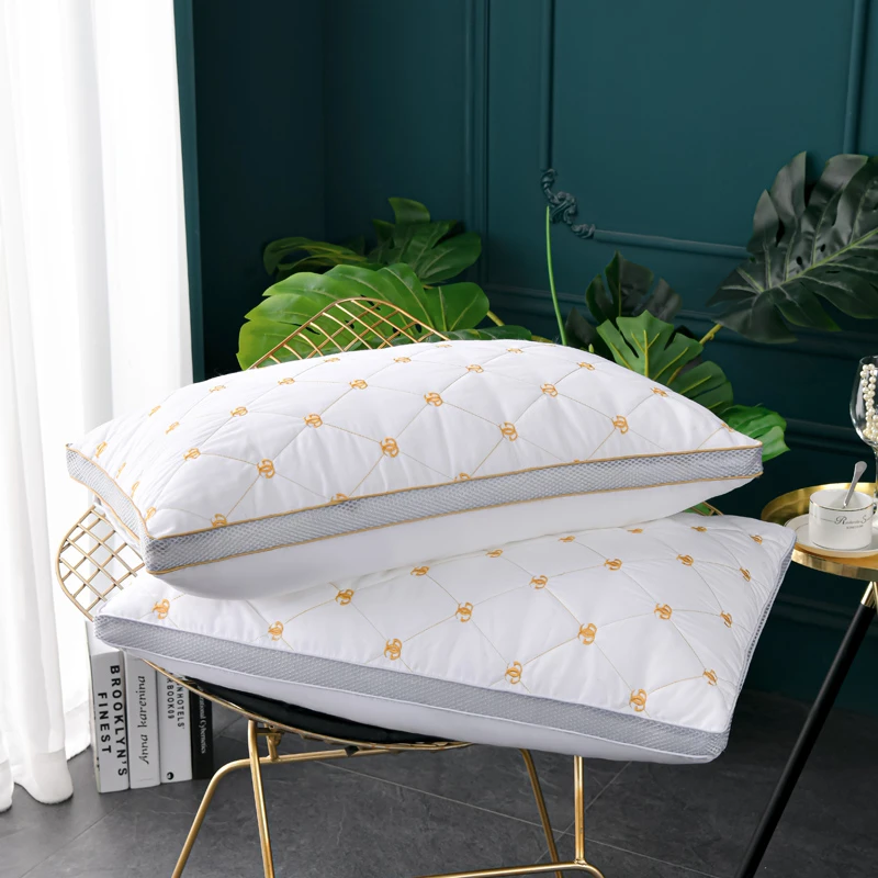 雪京  现货  升级款 刺绣立体枕芯一只 48*74 标准尺寸枕头一只