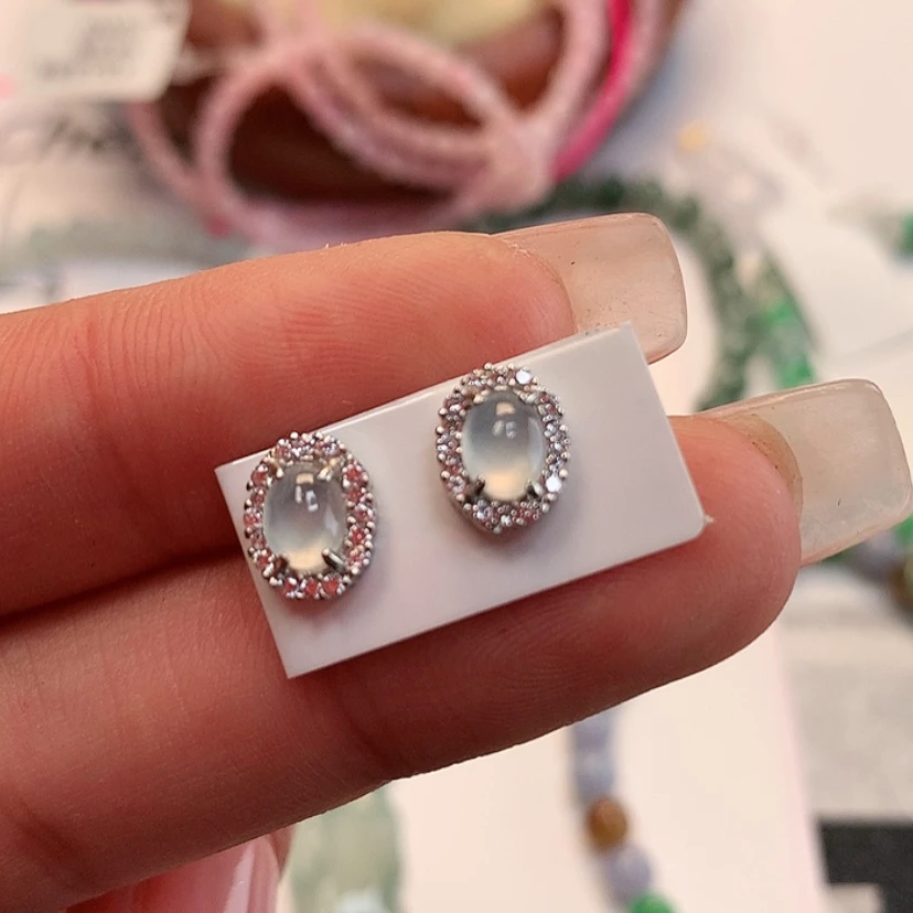 【闪购商品】翡翠耳饰未镶嵌s*姐