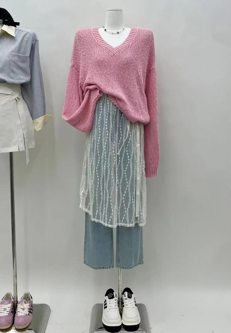 D【音】高腰显瘦微辣牛仔裤大长腿神裤2025年春夏季新款牛仔裤