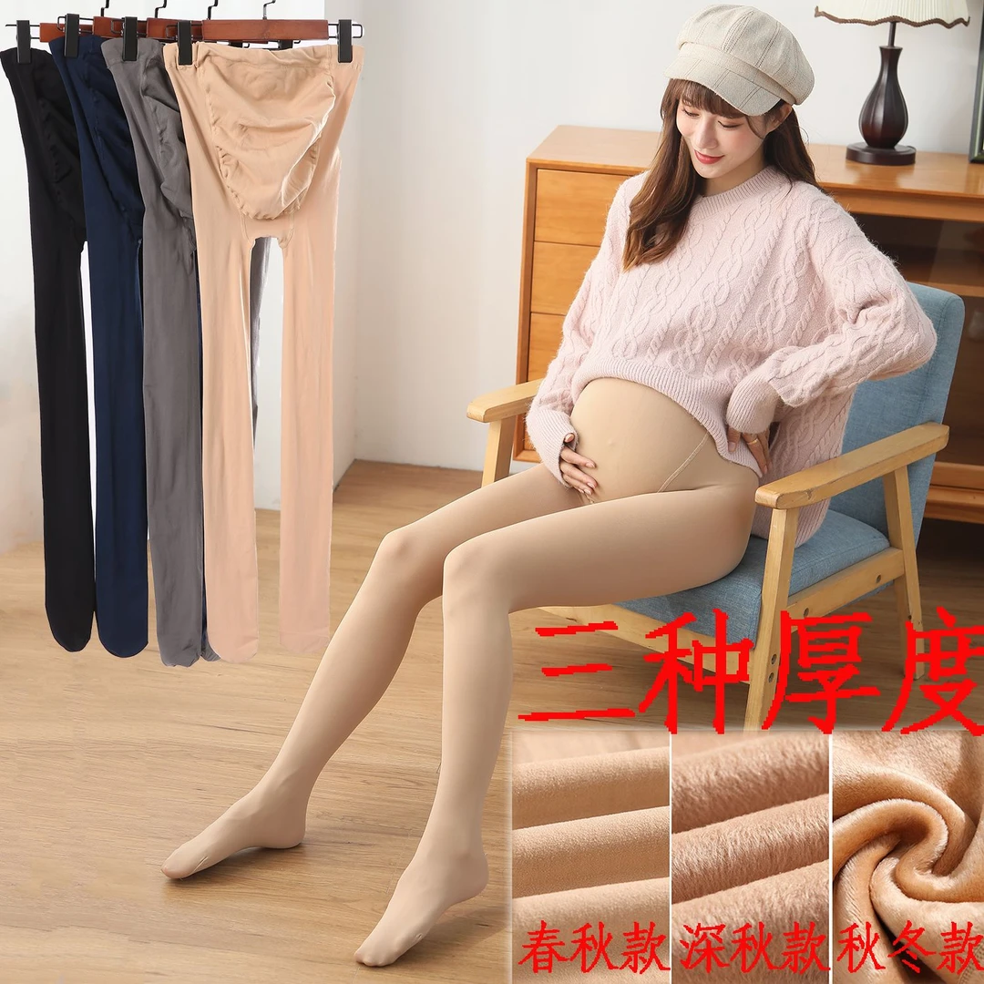 孕妇春秋款打底裤袜春季夏款托腹防走光薄款潮妈丝袜连裤夏季外穿