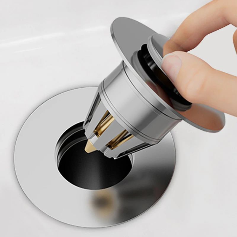 防漏按钮洗手盆水槽洗脸盆过滤网带塞出水洗脸池水池放水阀门水堵