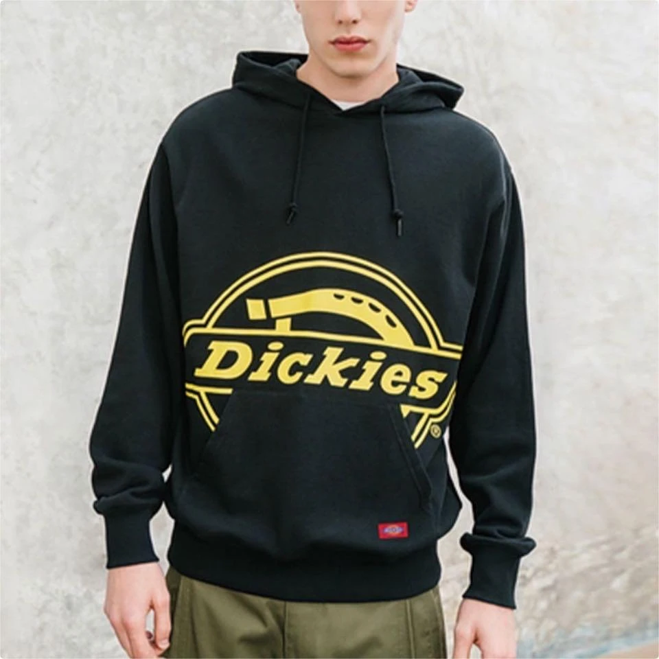 Dickies【断码特惠】休闲复古长袖镂空印花连帽卫衣 8877