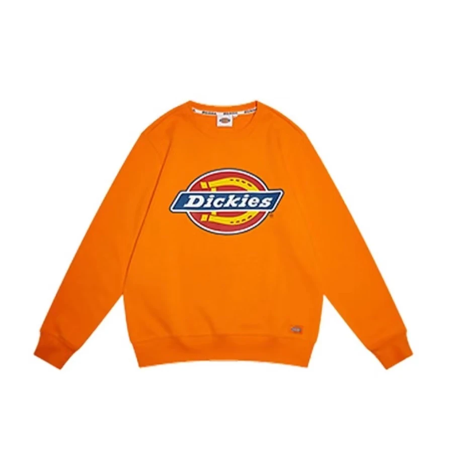 Dickies橘色加绒大logo长袖卫衣运动休闲9474