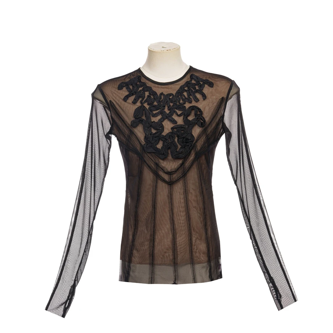 妖客蛟龙戏C231801刺绣皮肤衣打底衫百搭修身国风设计师品牌