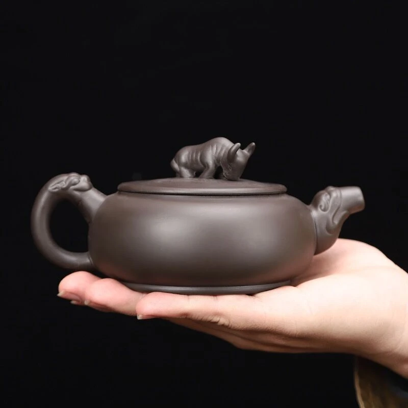 紫砂壶原矿紫泥泡茶壶功夫茶具家用牛转乾坤单壶泡茶器茶道壶品茗