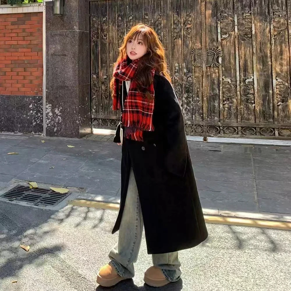 【假日印象】正肩爆款加棉长款大衣外套091