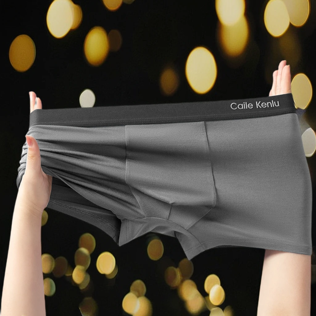 2024夏季男士新款内裤舒适高档莫代尔平角裤四角裤头青年大码短裤