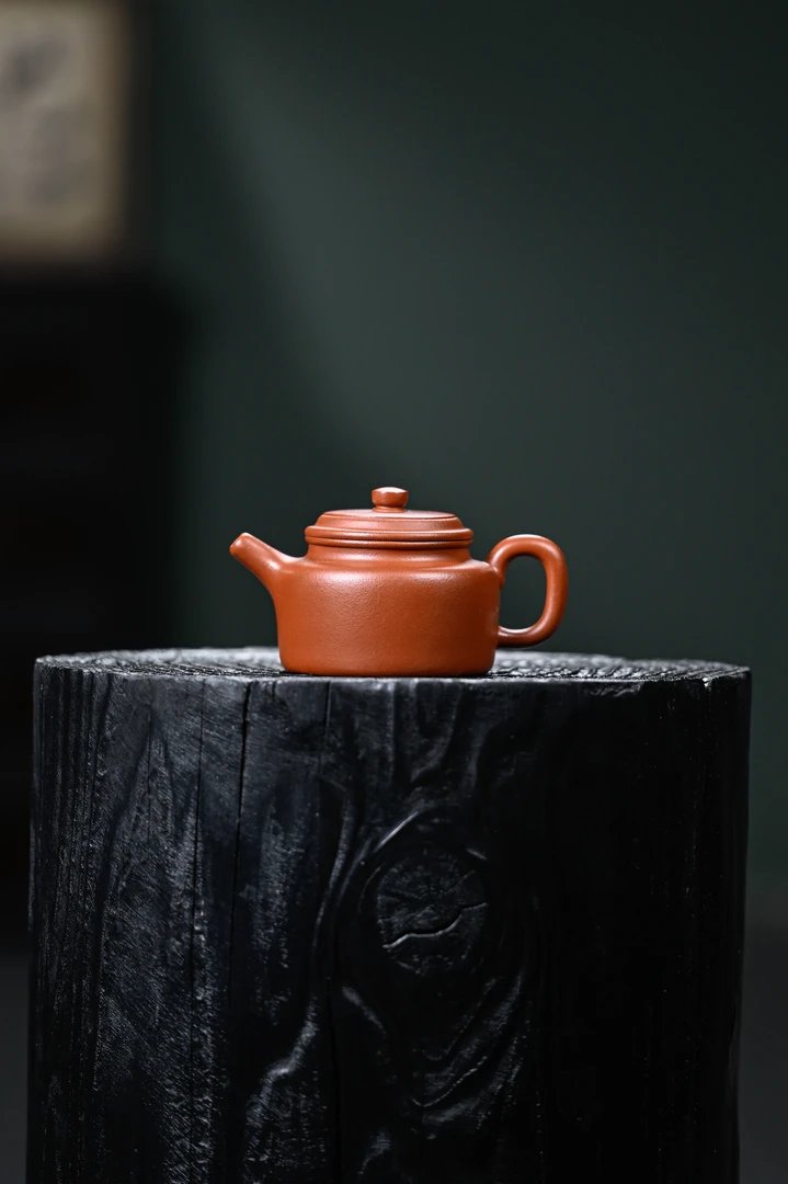 X【朱泥·包嘴款德钟】宜兴原矿紫砂朱泥精工手工制作德钟125cc