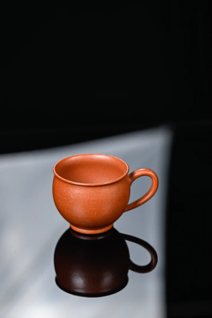 【降坡·手把杯】宜兴原矿紫砂降坡精工手工制作手把杯130cc