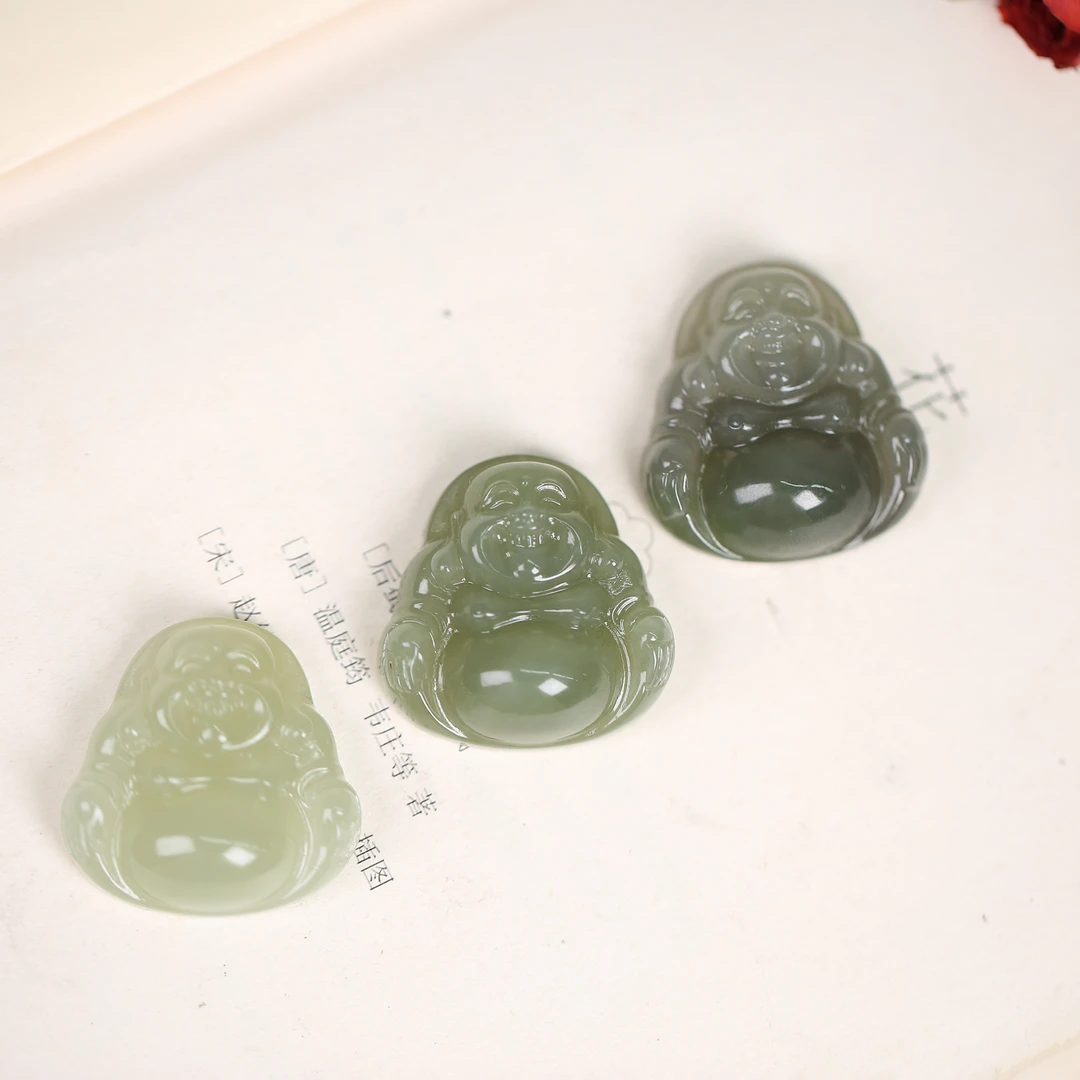 【麦子家族龙年年货节X】天然新疆和田玉石挂件佛公多样性发一DZ179