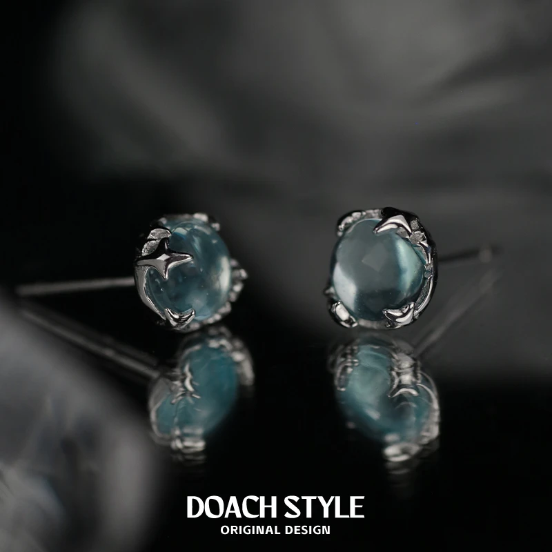 925银耳饰 纯银养耳洞小耳钉女清凉感耳骨钉小众甜酷耳环耳饰男女