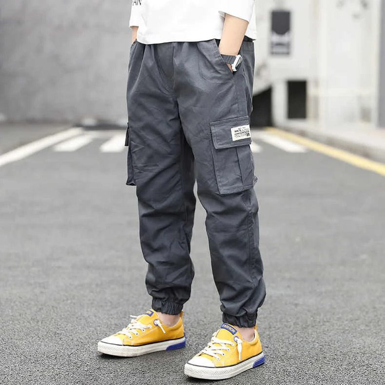 工装裤男童休闲长裤子韩版潮流牌秋季宽松运动束脚九分裤洋气通用