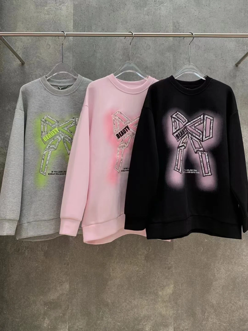 百搭舒适感蝴蝶结卫衣