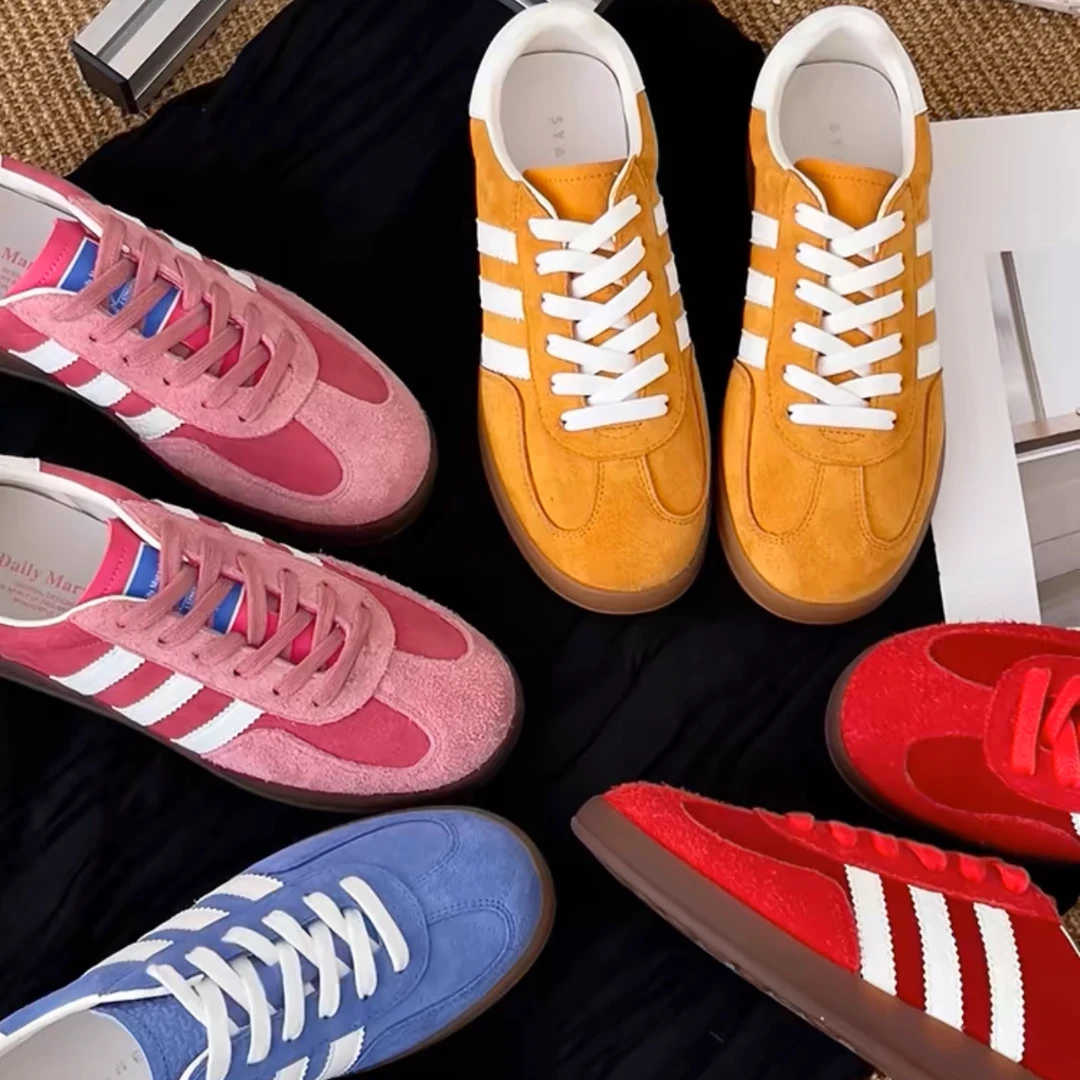 2024新款德训情侣休闲透气百搭多巴胺板鞋潮鞋