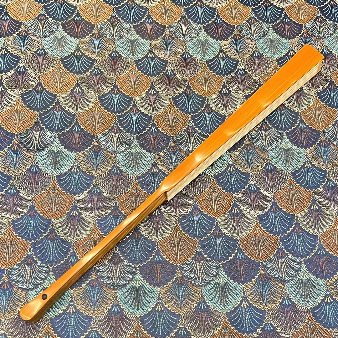 冯顺手制  老玉竹小头型单青 文玩苏扇  （默认粘扇面，调机械）
