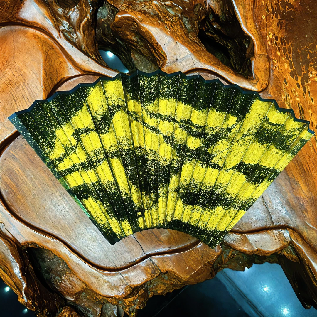 黑色洒金扇面  手工扇面（金山，扇中扇）