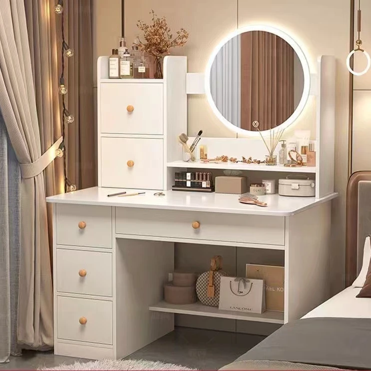 梳妆台卧室简约现代小型化妆柜一体小户型2024新款化妆桌子化妆台