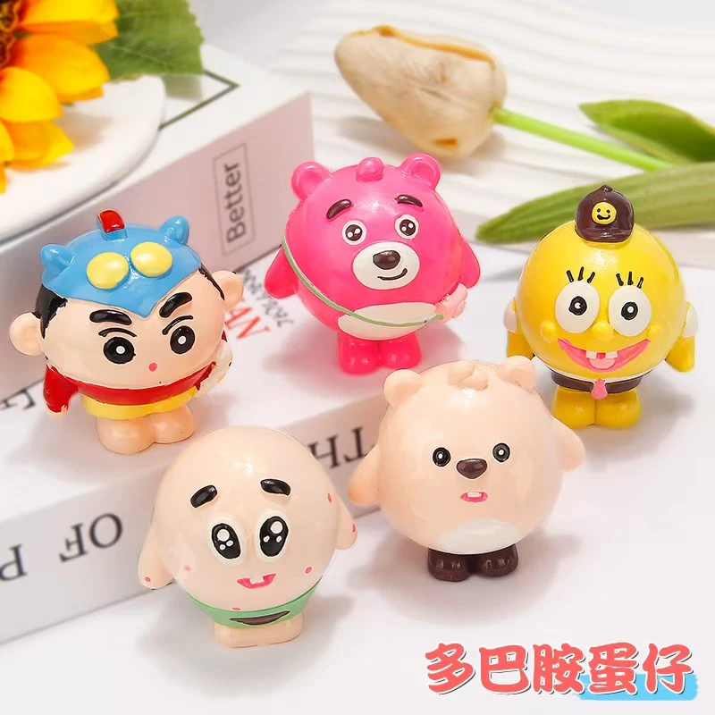 【对对碰】立体卡通手绘多巴胺蛋仔diy树脂配件