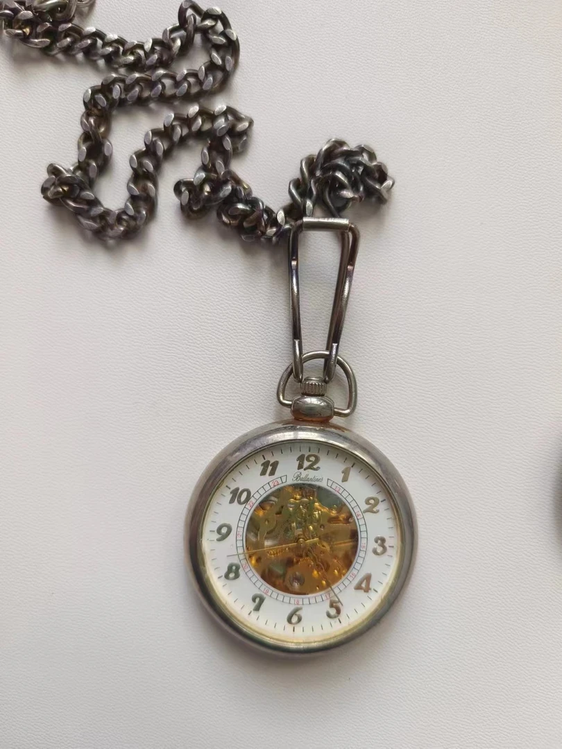 Vintage中古金色复古腕表数字双面纪念仿古圆形孤品NO退NO换