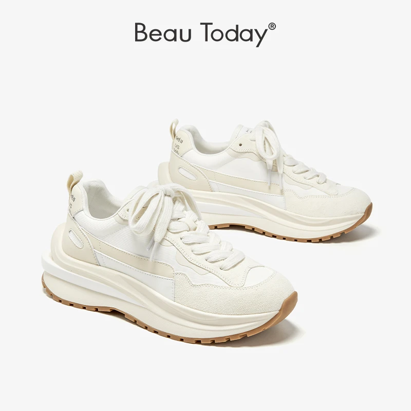 BeauToday明星同款夹心奶油阿甘鞋休闲鞋