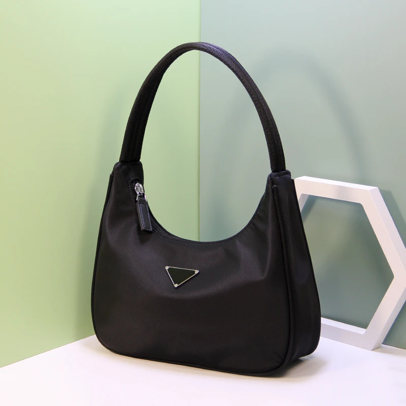 包包新款月牙腋下包女包尼龙包手提包小包黑色女包单肩包女士轻便