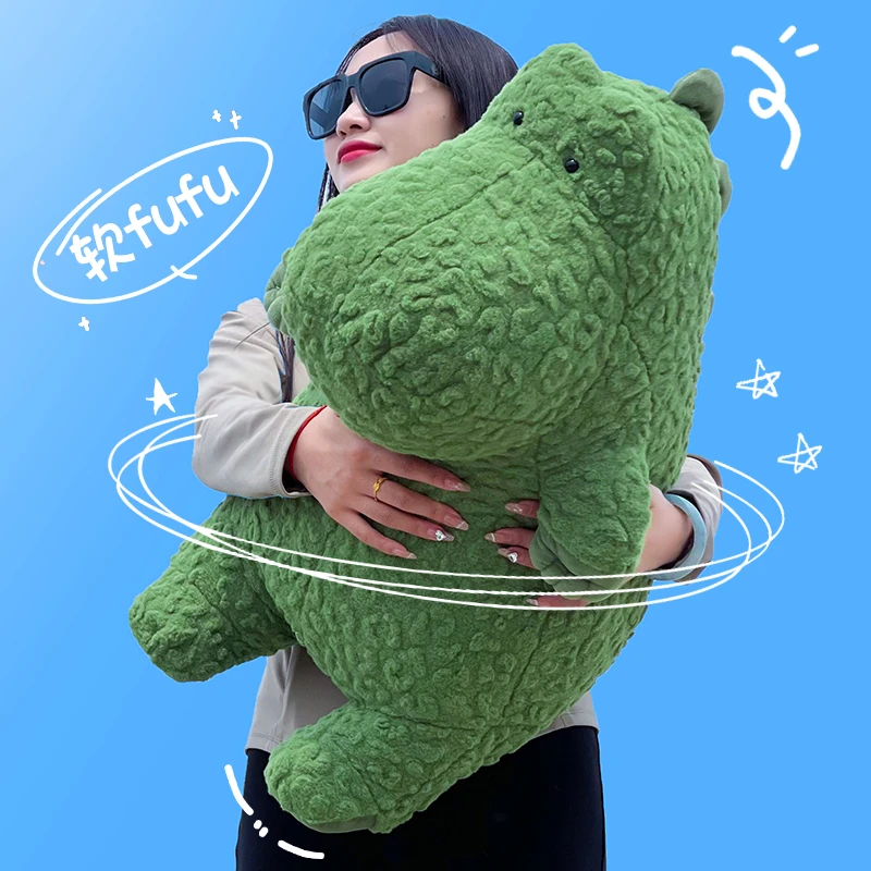 爆款慵懒小眼睛恐龙毛绒玩具公仔玩偶摆件抱枕生日礼物睡觉布娃娃