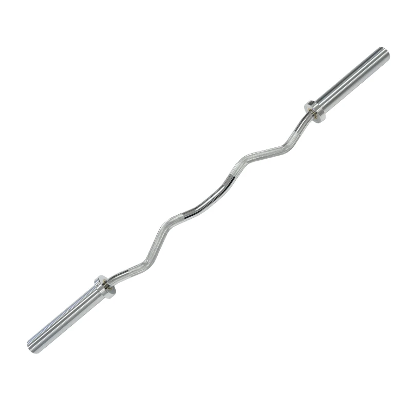 XMASTER曲杆二头弯举直杆电镀哑铃杆力量举训练家用健身杆大孔