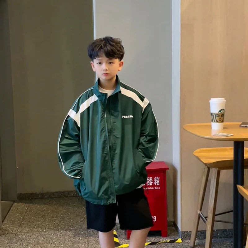 男童春装新款童装亲子装儿童春秋外套小学生男孩运动休闲2119  A