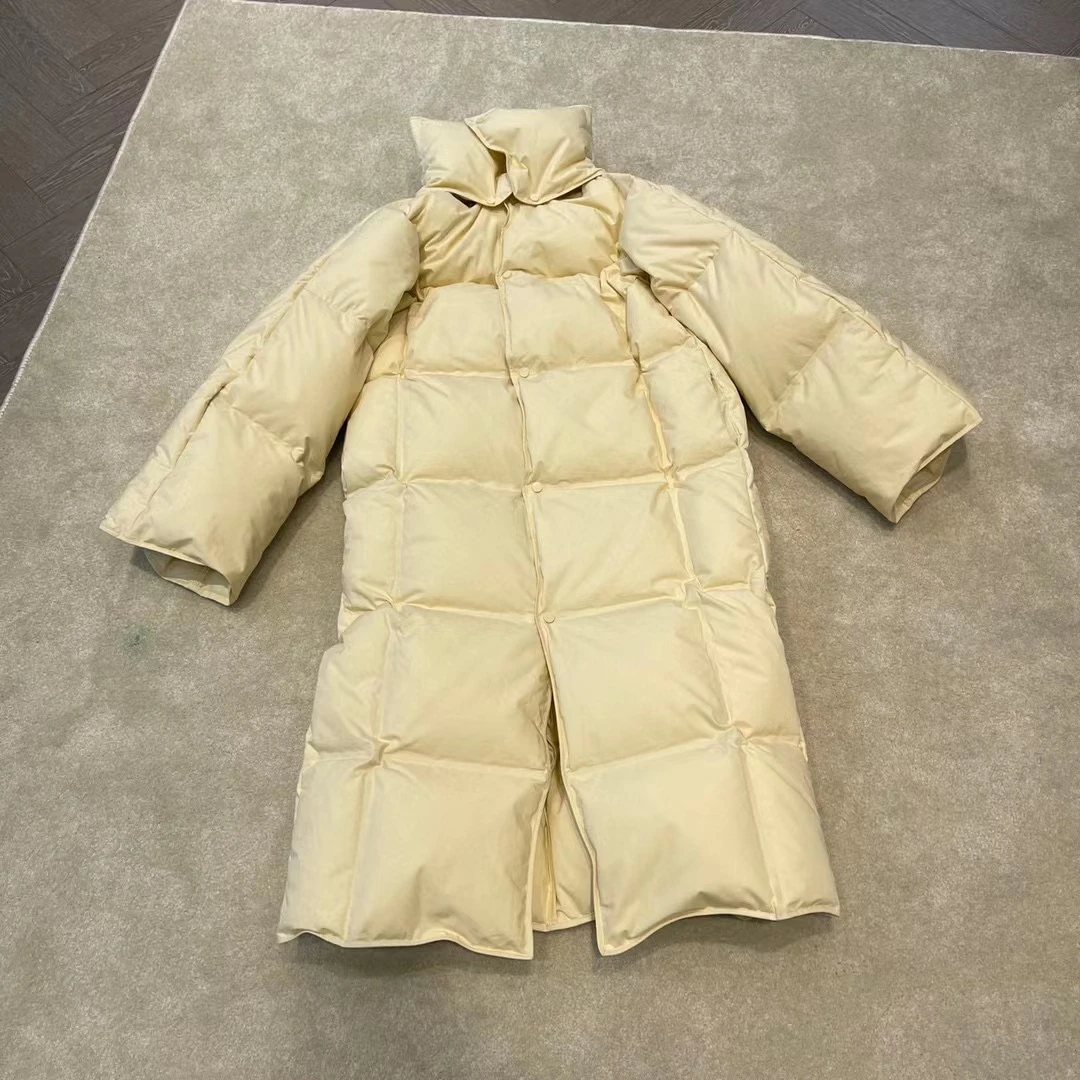 压胶格纹奶油色炫酷羽绒服亲子外套0593