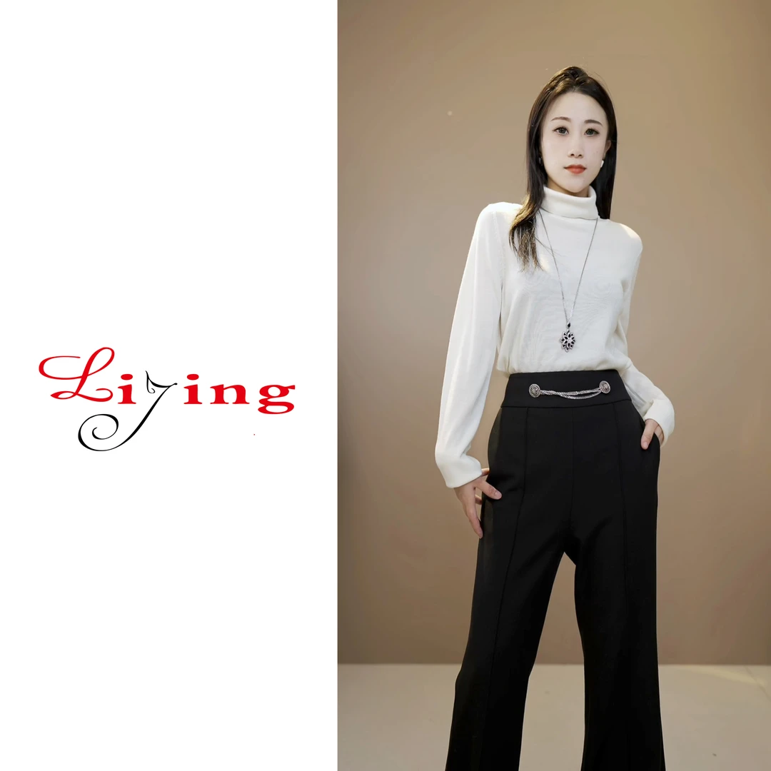 LIJING/时尚白色修身气质毛衫DD Z949