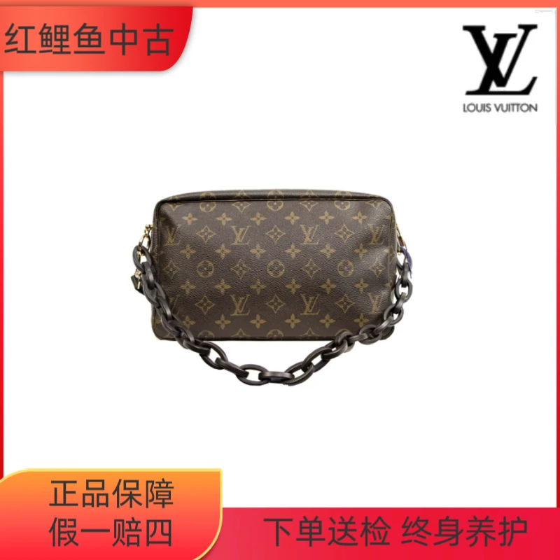95新 LouisVuitton/路易威登 lv中古老花洗漱盒子/28单肩斜挎包