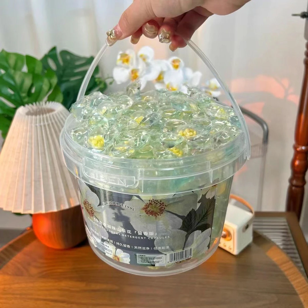 【大桶装】山茶花洗衣凝珠5D五合一功效持久留香强效去污除螨家庭装