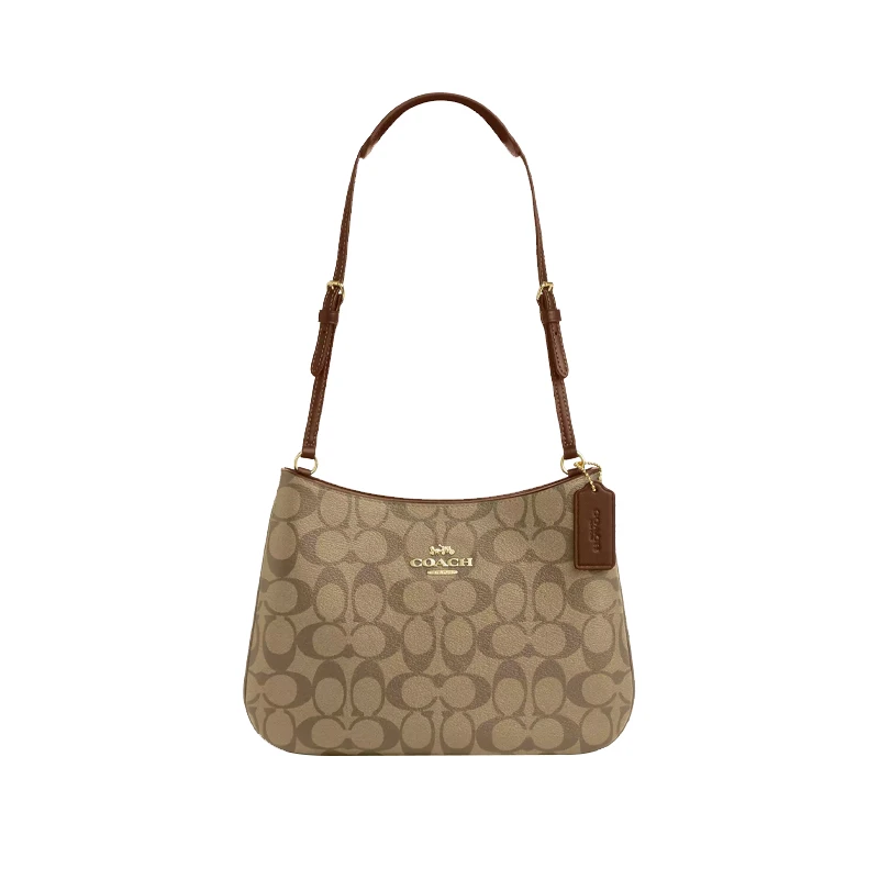 【30】COACH 蔻驰 Penelope Shoulder Bag 女士单肩包 棕色LOGO