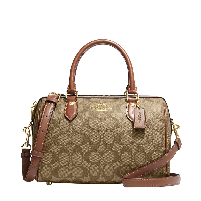 COACH 蔻驰 Rowan Satchel 女士波士顿桶包手拎包斜挎包