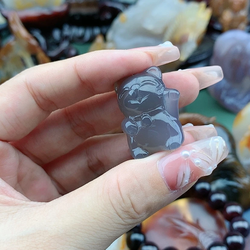 【闪购商品】玛瑙摆件未镶嵌黄****瑜