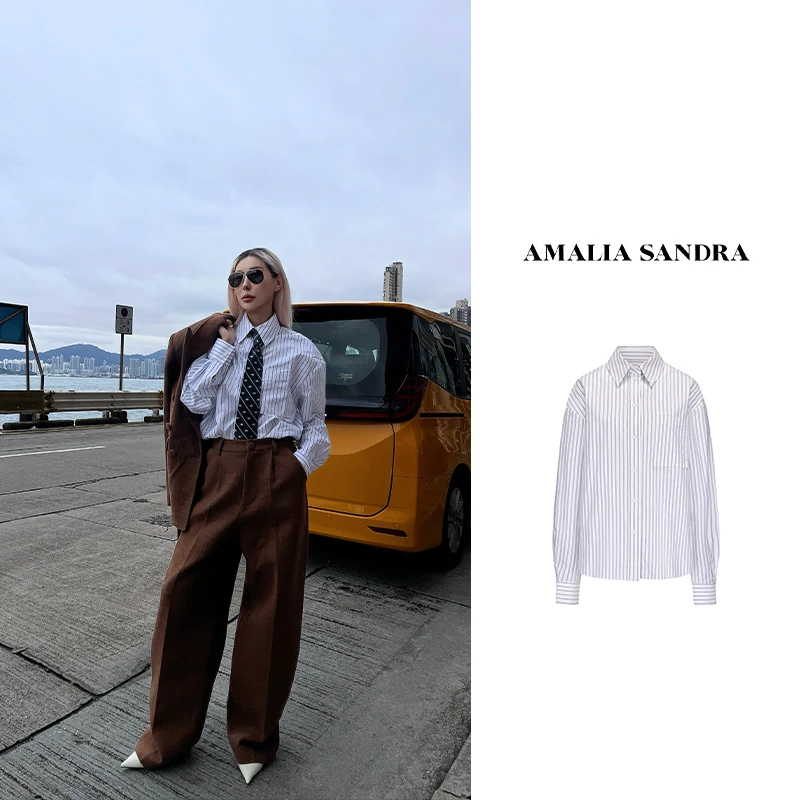 AMALIA SANDRA24AW 里斯本条纹衬衫