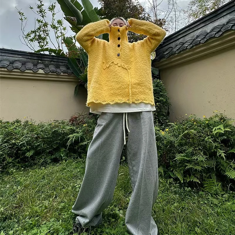 1ndwell  浮士德-灰色抽绳卫裤