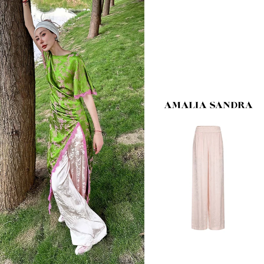 【MEIMEI精选】AMALIA SANDRA24PS花与梦境系列-松紧直筒裤