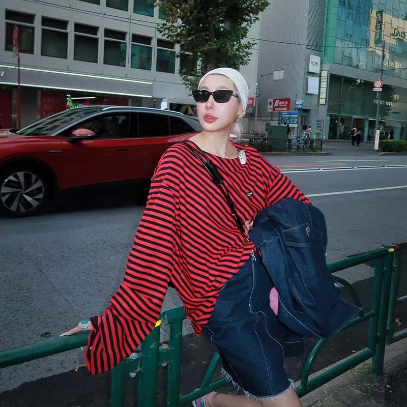 1ndwell  马蒂斯斜条长袖上衣