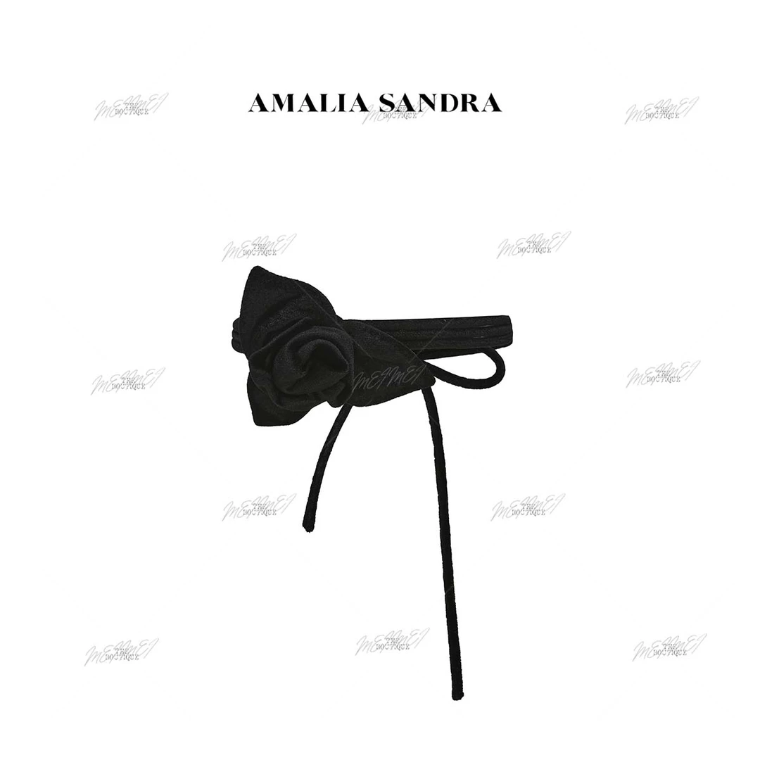【MEIMEI精选】AMALIA SANDRA 物品点缀系列-立体手工玫瑰腰带