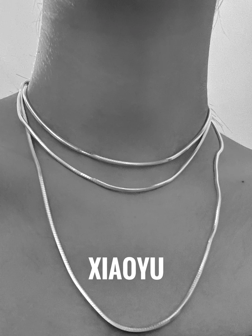 链子925银 超长可绕三圈s925纯银立体蛇骨简约素链精致亮银毛衣链