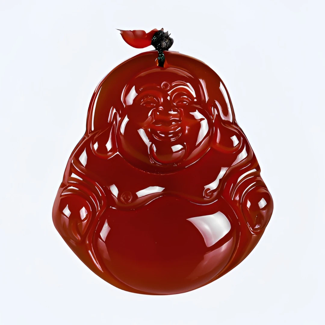 天然玉石珠宝鸽血红玛瑙佛公吊坠女士女款