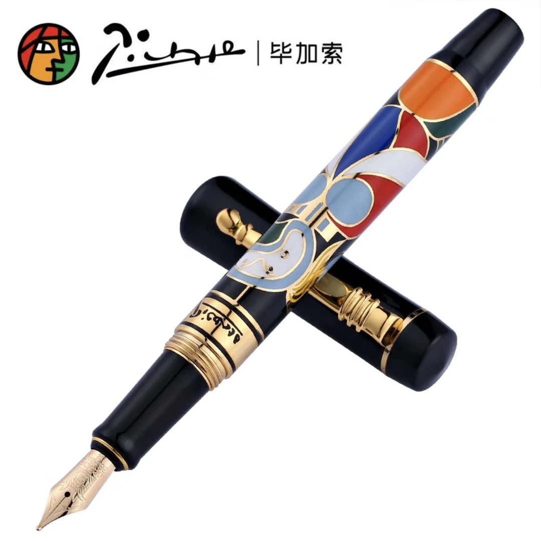 毕加索（pimio）钢笔PS-90女人与花亮丽/典雅型14K金笔钢笔精品品牌