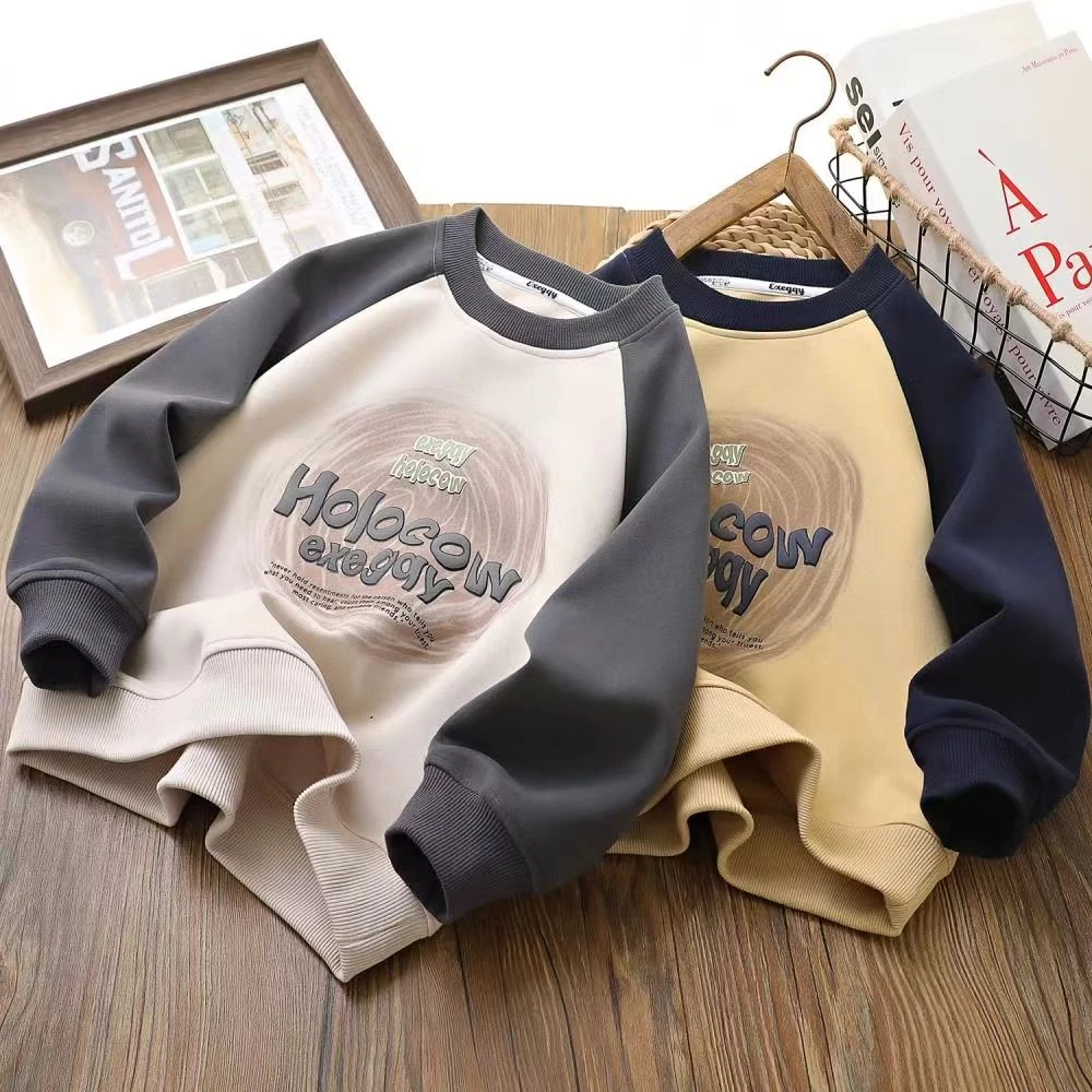 【清版不补】儿童圆领卫衣春季新款中大童休闲长袖男童洋气上衣A004