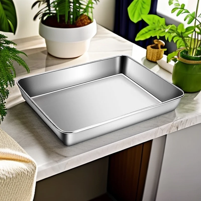 爆款带盖子方盘冰箱收纳盒蒸鱼烤鱼盘烧烤凉菜盘果盘网红家用创意