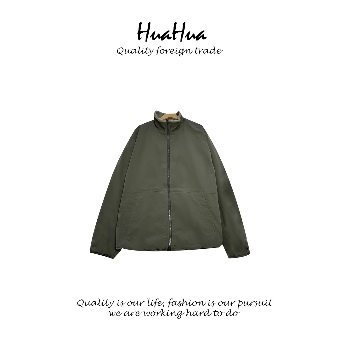 HUATN 【两面穿夹克】24年冬款男士休闲棉服外套韩国订单设计师