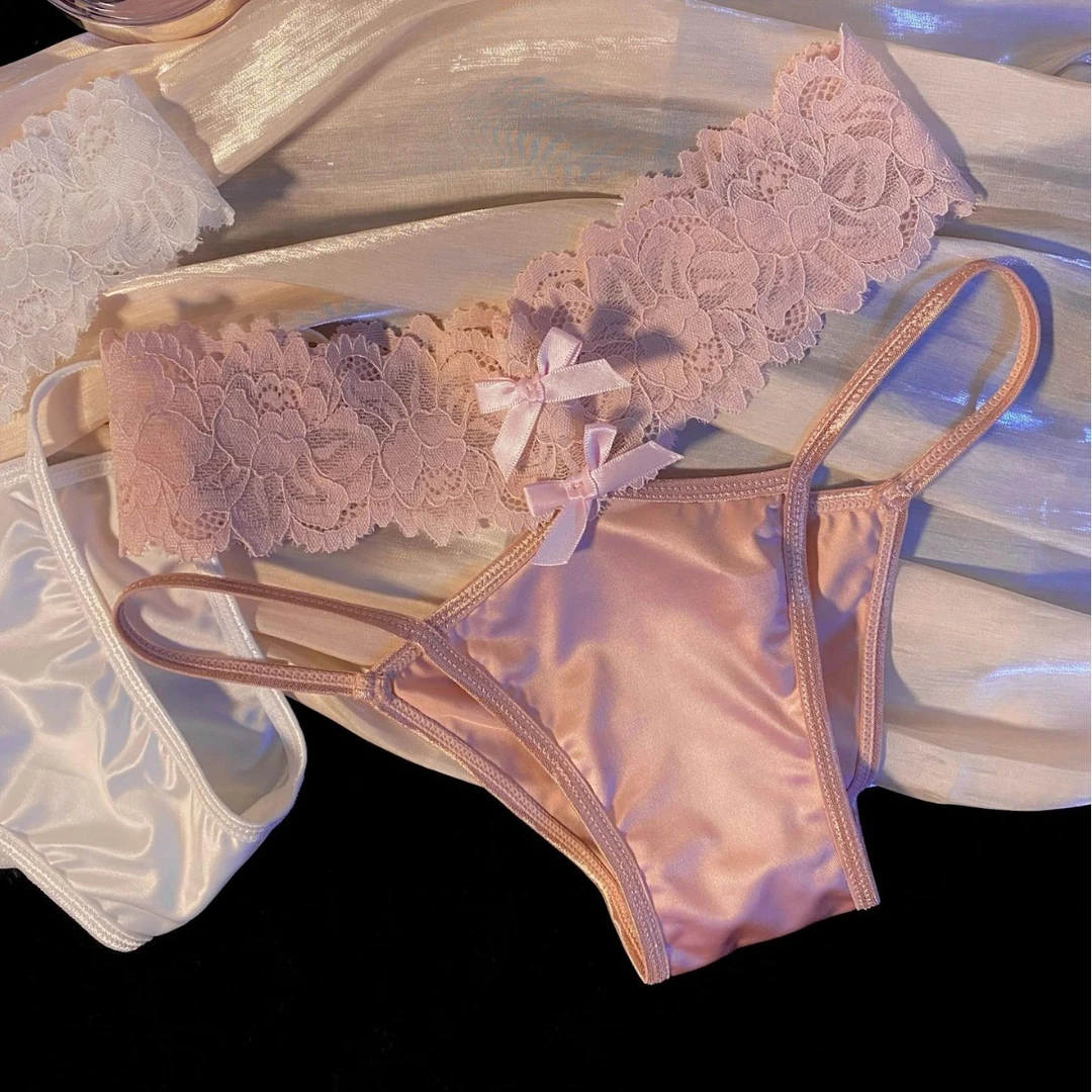 纯欲蜜桃性感内裤女纯棉裆低腰轻薄透气裸感蕾丝细带无痕三角裤11